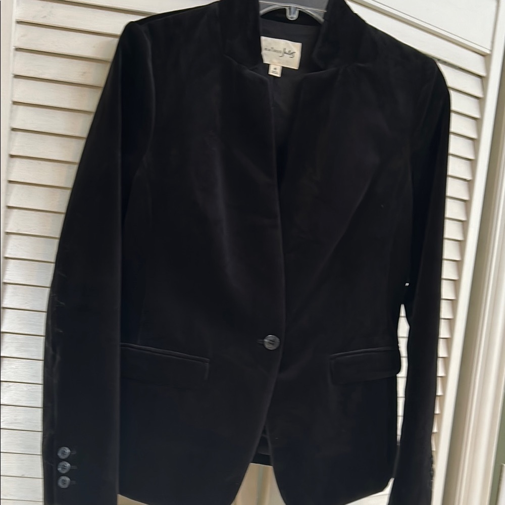 Black Velvet Women Jacket by Banana Republic